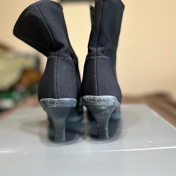 PRADA- Ankle Booties Black Suede Calzature Donna Camoscio 6 - Picture 2 of 6